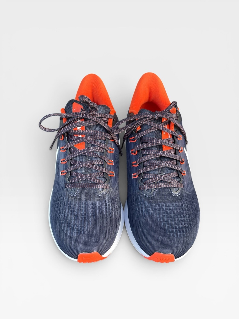 Nike Men's Chicago Bears Athletic Shoes Navy Blue and Orange